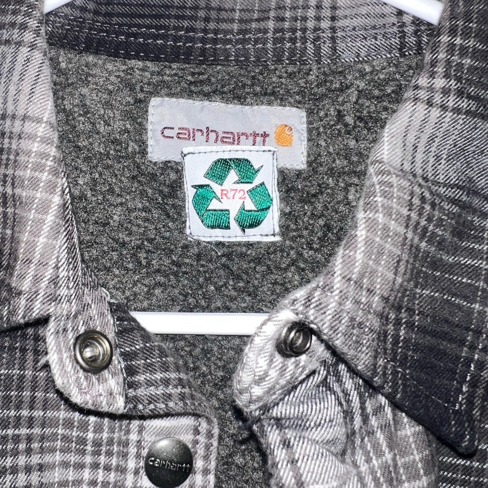 Carhartt Black and Gray Plaid Women's Utility Jacket - Picture 5 of 5